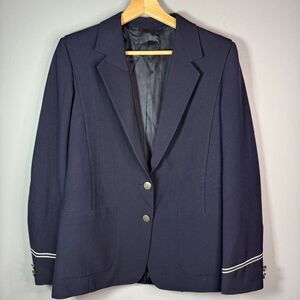 Vintage American Airlines Greif Companies Flight Attendant Navy Blazer Size 10T